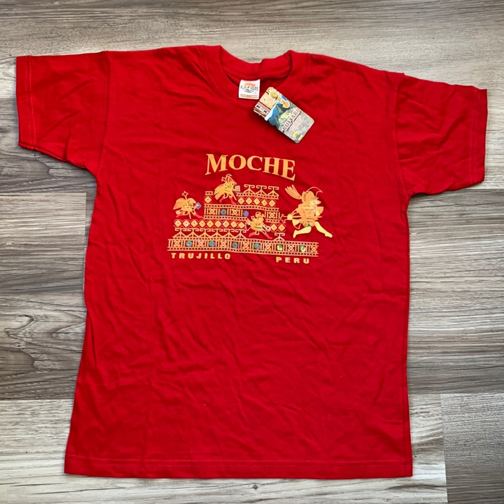 🆕 Ruf Yars MOCHE Trujillo Peru T Shirt Adult S Small RED Top Camisa NEW Rufyars